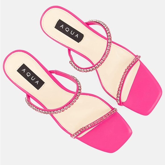 NWT Embellished Sandals Pink US 8.5 - Picture 3 of 6